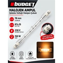 Budget Şebeke Voltajı Halojen Çubuk 78 mm Halojen Lamba
