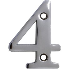 Str Store Çelik Kapı Numarası 5 cm Parlak Krom 4 Numara