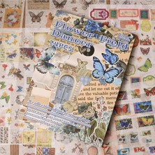 Str Store 24 Sayfa Washi Vintage Kelebek Sticker Bullet Journal Scrapbook Laptop
