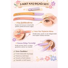 Str Store 3 Adet Katlanabilir Kaş Bıçağı Seti,paslanmaz Çelik Profesyonel Kaş Şekillendirici, Yüz Tüyü Alma Jileti, Hassas Bölge Temizleme Aparatı, Kadınlar Için Taşınabilir Kaş Düzeltme Bıçağı