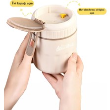 Str Store 304 Çelik Bej 500 ml Yemek Mama Saklama Kabı (Sıcak Tutmaz) CIN565