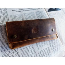 Mahfuz Leather Gerçek Deri Tamamen El Emeği Kadın Cüzdan 22CM*8CM * 1 Kağıt Para Alanı 1 Kart Bölmesi DAK402