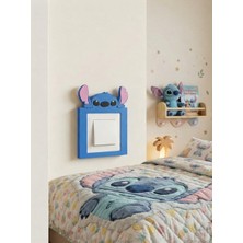 Seyuse Stitch Anahtar & Priz Çerçevesi – El Yapımı Işık Anahtarı Süsü – Çocuk Odası Duvar Dekoru – Dekoratif Hediye Stich Priz Kapağı