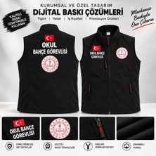 Okul Bahçe Görevlisi Baskılı Softshell Premium Yelek