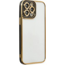 Str Store Apple iPhone 14 Pro Kılıf Liva Lens Silikon - Siyah