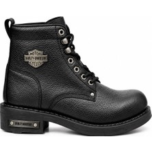 Harley Davidson Harley-Davidson Gibson Erkek Siyah Baskılı Deri Bağcıklı Bilek Bot