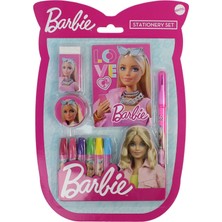 Barbie Okul Kırtasiye Seti – Pastel Boya, Defter, Kalem, Silgi ve Kalemtıraş