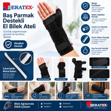 Beratex El Bilek Ateli Baş Parmak Destekli Çelik Baş Parmak Desteği Ayarlanabilir Beden Sağ&sol Uyumlu