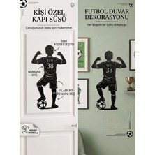 Go İthalat Kişiye Özel Isimli Futbolcu Kapı Süsü - Isimli ve Numaralı Çocuk Odası Duvar Dekoru  40 См