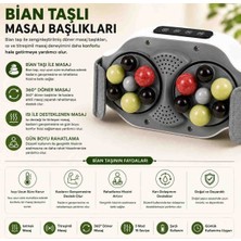MIIQ2 Mııq2 Bıan Taşlı Isıtmalı Karın ve Bel Masaj Kemeri - Titreşimli Çift Döner Başlıklı Ayarlanabilir Masaj Cihazı