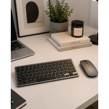 Bin1çeşit Sessiz Kullanım Sunan Bluetooth Klavye Mouse Seti Çoklu Cihaz Uyumlu