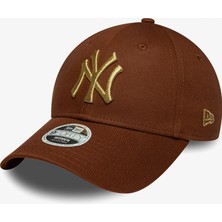 New Era Metallic Logo 9forty Neyyan  Daumtg Kadın Kahverengi Şapka.-