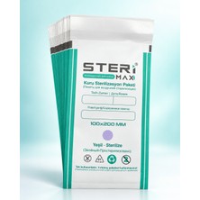 100'LÜ Kuru Hava Sterilizasyon Paketi 100X200MM Indikatörlü Sterilizasyon Kraft Paketi