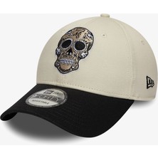 New Era Ne Skull 9forty Newera  Ivoblk Unisex Krem Şapka.-