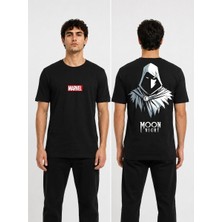 Nuatex Marvel Moon Nıght Baskılı Regular Kalıp Bisiklet Yaka Tişört Yakası Ribanalı