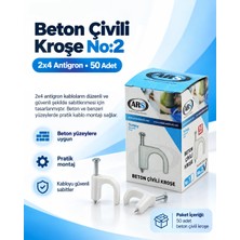 Çerçici Beton Çivili Kroşe No:2 (2x4 Antigron) – 50 Adet