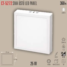 Cata CT-5272SIVA ÜSTÜ LED PANEL 1adet - 25 W - Beyaz