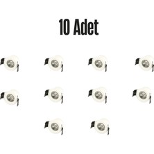 Cata CT-5270 YILDIZ BEYAZ 1.5w led spot 10 adet - Beyaz