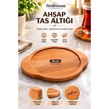 Doğal Ahşap Sunum Altlık Tava , Kase , Sahan , Tas Kahvaltı Altlığı Nihale 18CM Mutfak , Sofra , Cafe , Restaurant , Otel Için