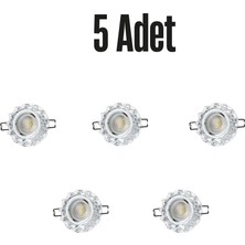 Cata CT-6595 KARANFİL cam spot ampülsüz led efekli 5 adet - 3 W LED Çerçeveli
