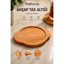 Doğal Ahşap Sunum Altlık Tava , Kase , Sahan , Tas Kahvaltı Altlığı Nihale 14CM Mutfak , Sofra , Cafe , Restaurant , Otel Için