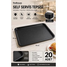 20 Adet Abs Self Servis Tepsisi 37X53CM Yemekhane , Fabrika , Işyeri , Lokanta , Cafe , Restaurant , Otel Için