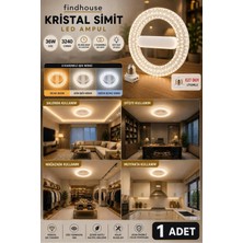 1 Adet Kristal Simit LED Ampul 3 Farklı Renk Değişimi E27 Uyumlu Lamba Aydınlatma Ev , Ofis , Mağaza , Showroom , Salon , Mutfak , Otel , Cafe Için