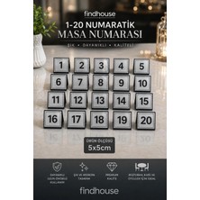 Gümüş Görünümlü Masa Numaratik Numaratör 1-20 Arası Cafe , Restaurant , Otel , Butik Otel