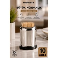 304 Paslanmaz Çelik 10 Adet Büyük Kürdanlık Cafe , Lokanta , Restaurant , Otel , Iş Yeri Için