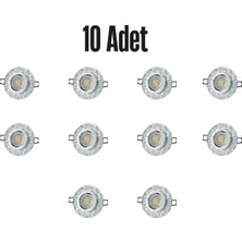 Cata CT-6598 SİM cam spot ampülsüz led efekli 10 adet - 3 W LED Çerçeveli