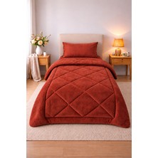 Omikra Wellsoft Tek Kişilik Düz Renk Yorgan Seti, 155 × 215 Cm, 2 Parça