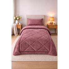 Omikra Wellsoft Tek Kişilik Düz Renk Yorgan Seti, 155 × 215 Cm, 2 Parça