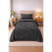 Omikra Wellsoft Tek Kişilik Düz Renk Yorgan Seti, 155 × 215 Cm, 2 Parça