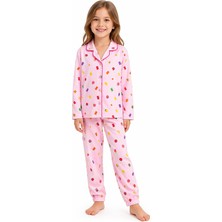 Haribo Lisanslı Gömlek Yaka Uzun Kollu Desenli Pijama Takımı
