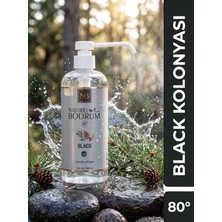 Black Kolonya 500 ml Sprey Başlıklı Amber Vanilya Ekonomik Boy %80 Alkollü