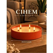 Cihem Concept Dev Boy Özel Üretim Mat Turuncu Doğal Mum