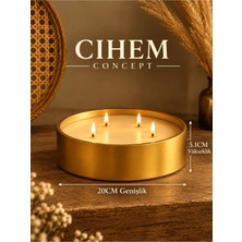 Cihem Concept Titanyum Gold - Dev Boy Vanilya Kokulu Doğal Mum