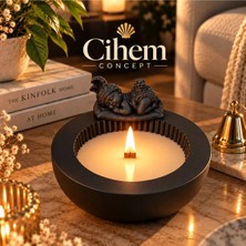 Cihem Concept Bebek Figürlü Vanilyalı Mum Kasesi - Siyah