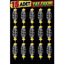 Sazan Yemleme (Tekne ve Botu) Yay Takımı 15 Adet Hamur ve Inne Takıp Kolayca Balık Tutun