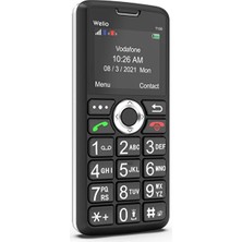 Happy Trend Wkey T100 Tuşlu Kamerasız Asker/yaşlı Cep Telefonu (Siyah- Gri)