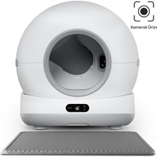 Smart Akıllı Otomatik Kameralı (2 Mp) Kedi Tuvaleti Mobil App ile Uzaktan Kontrol Uv Sterilizasyon ve Sensörlü Kum Kabı (Kum Paspası + Koku Tableti ve Çöp Poşeti Hediyeli) X8623