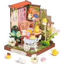 Kendin Yap Mini Yapı Evi Minyatür Kit-Fancy Çay Avlusu, Minyatür Yaşam Tarzı Mini Kitaplık Dekorasyonu, Kendin Yap Hobiler/zanaatkarlar Için Hediyeler (Fancy Tea Yard)