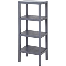 Mabelme Store Prime 4 Katlı Köşe Rafı | Banyo, Mutfak ve Kiler Için Yer Tasarruflu Organizer | Çok Amaçlı Plastik Raf | 4 Farklı Renk Seçeneği (38X29X100CM) (Gri)