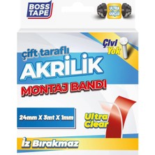 Happy Trend Çift Taraflı Akrilik Montaj Bandı 24 mm x 3 mt