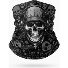Happy Trend Kalite Buff, Extra Yumuşak, Paisley ve Kafatası Desenli, Motosiklet ve Outdoor Kullanımı Için Boyun Tüpü