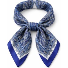 Happy Trend Bandana Fular 50X50 Kare Eşarp Rayon Italyan Dikişli Boyun Fuları Saç Bandana