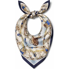 Happy Trend Bandana Fular 50X50 Kare Eşarp Rayon Italyan Dikişli Boyun Fuları Saç Bandana
