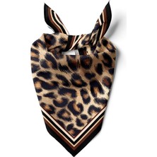 Happy Trend 55CM x 55CM Fular Küçük Kare Hafif Çiçek Desenli Bandana Boyun Şal, Saç Veya Boyun Için Etnik Kare Başörtüsü