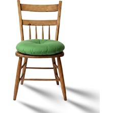 Happy Trend Pofidik Yuvarlak Sandalye Minderi Su Yağ Itici Yumuşak Dolgulu Minder Mutfak Balkon Bahçe 38 cm Yeşil