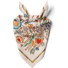 Happy Trend 70CM x 70CM Orta Boy Kare Organik Pamuk | Saç Bandı Şalı Bandana Başörtüsü Nefes Alabilir Hafif